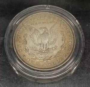 1880-O MORGAN SILVER DOLLAR IN AIRTITE RICH TONING