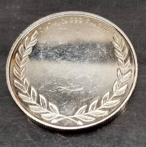 1 TROY OZ .999 FINE SILVER VINTAGE JFK ROUND