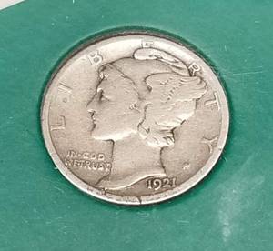 1921-D US MERCURY DIME BETTER DATE COIN