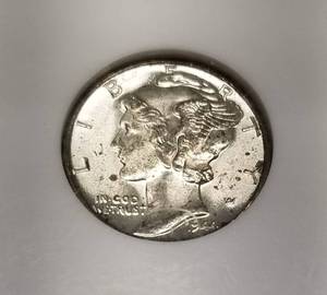 1944-D MERCURY SILVER DIME MS64 PCI