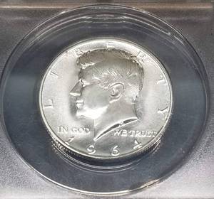 1964 PROOF KENNEDY HALF DOLLAR PF68 ANACS HIGH GRADE COIN