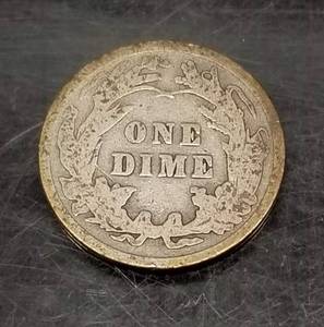1908 US BARBER DIME