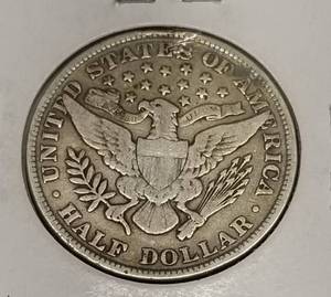 1898 US BARBER HALF DOLLAR FINE