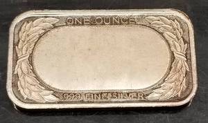 1 TROY OZ .999 FINE SILVER ART BAR CHRISTMAS THEME