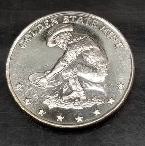 1 TROY OZ .999 FINE SILVER PROSPECTOR BY GOLDEN STATE MINT