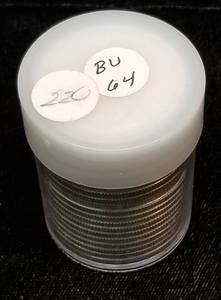 UNC ROLL OF 1964 KENNEDY SILVER HALF DOLLARS 20 COINS
