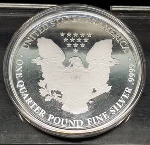 LARGE ONE-QUARTER POUND .999 FINE SILVER ROUND IN AIRTITE