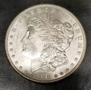1888 MORGAN SILVER DOLLAR BU-UNC