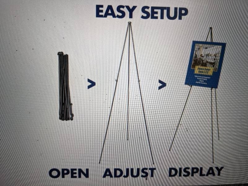 lot 222 image: Quartet Instant Easel Stand, Heavy-Duty, 63