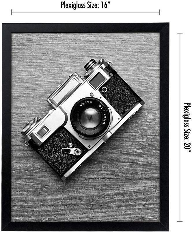 lot 104 image: Americanflat 16x20 Poster Frame in Black - Composite Wood with Polished Plexiglass