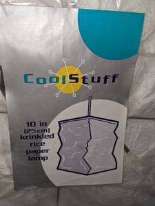 lot 46 image: 5 Blue & White Paper Lantern Light Shades