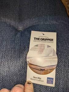 lot 37 image: 2 The Gripper Non-Slip Bench Cushions, Blue & Black