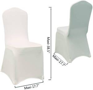 lot 52 image: 12 Ivory Stretch Spandex Chair Covers
