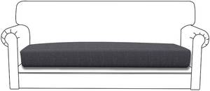 lot 53 image: Easy-Going Stretch Sofa Cushion CoverProtector, Dark Gray
