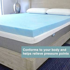lot 116 image: Gel Swirl Memory Foam Mattress Topper Made in USA 2-Inch (King)
