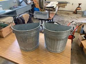 2 galvanized feeder