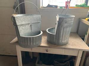 2 galvanized feeder