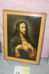 Vintage Jesus Print , FramedSingle Matte