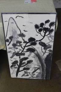 Oriental Theme Signed Original Ink Drawing , UnframedSingle Matte