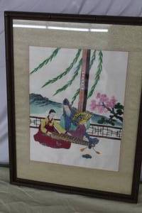 Asian Theme Art , Wood FrameSingle Matte