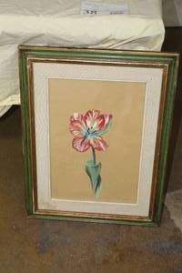 Pink and White Flowers Signed Art , FramedSingle Matte