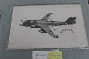 Grunman ED-6B Prowler by Joe Milich (Lakewood, CO) circa 1982 #351000 Signed&Numbered Print , Unframed