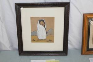 Little Girl by Gerda Christoffersen Signed Lithograph , FramedSingle Matte