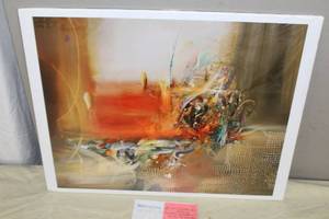 Abstract Art by Kevin Zuckerman Signed Original Print , Unframed