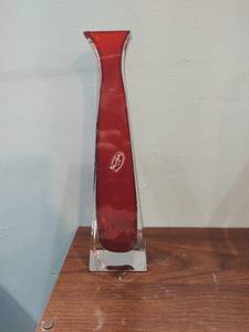 Red Crystal Vase