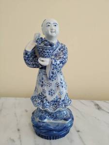 Blue & White Asian Figurine
