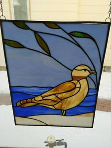 Stained Glass Bird Scene