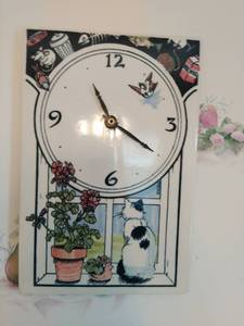 Vintage Cat Clock