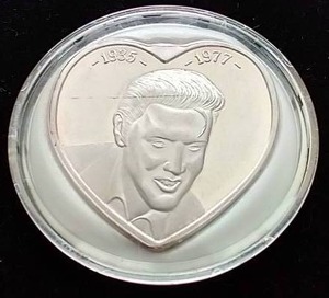 Elvis Presley 1 Oz. Silver Heart