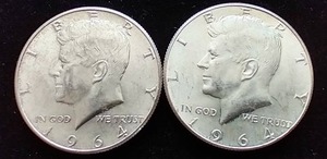 2 90% Silver Kennedy Half Dollars