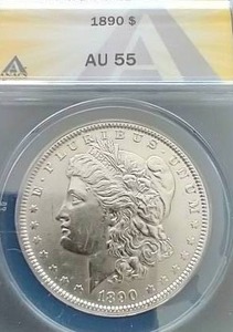 1890 Morgan Dollar - AU55