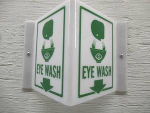 lot 801 image: EYE WASH STATION - YOU MUST REMOVE - Screw Drivers.