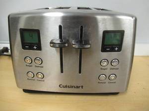 lot 803 image: Cuisnart 4 Slot Toaster - Used in Breakroom, Works Well.