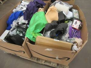 lot 813 image: LEFT OVER ITEMS FROM THE AMAZON BIN SALE - You may find several treasures, including clothes, costumes, games, Small Housewares and more