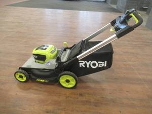 lot 828 image: Ryobi 21 in. HP 40V Brushless Cordless Battery Walk Behind Self-Propelled Lawn Mower(TOOL ONLY) - Missing Key, Battery and Charger - Could not test.