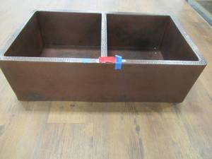 lot 847 image: Belle Foret Apron Front Kitchen Sink in Oil Rubbed Bronze, BFF2KITORB.