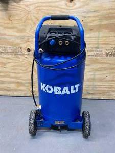lot 22 image: KOBALT 20-Gallon Single Stage Portable Corded Electric Vertical Air Compressor