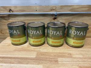 lot 73 image: PREMIUM Royal Lot of 4 Gallons of-  Latex House  Trim Paint & Primer in One (High Hiding White)
