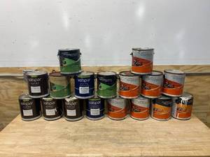 lot 76 image: Lot of 17 Gallons of Various Paint