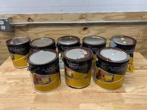 lot 77 image: CLARK  KENSINGTON Lot of 8 Gallons of- Paint & Primer in One (Ultra White-Interior)