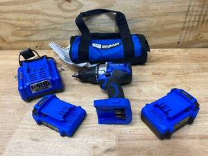 lot 33 image: KOBALT 24-volt Max 12-in Brushless Cordless Drill (2-Batteries Included and Charger Included) with Carrying Bag