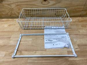 lot 95 image: STYLE SELECTIONS 11.02-in W x 5.51-in H 1-Tier Pull Out Metal Basket