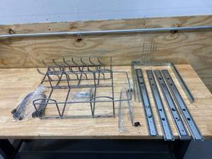 lot 98 image: SIMPLY PUT 11.5-in W x 19.74-in H 2-Tier Pull Out Metal Soft Close Baskets & Organizers