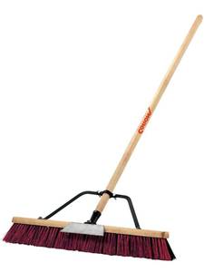 lot 63 image: CORONA Landscape Cleanup Broom 18 Head 3-Bristle Wood Handle