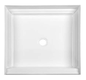 lot 26 image: AQUATIC A2 32 in. x 32 in. Single Threshold Center Drain Shower Pan in White