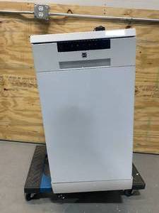 lot 90 image: RCA 18 in. White Electronic Portable 120-volt Dishwasher with 3-Cycles with 8 Place Settings Capacity